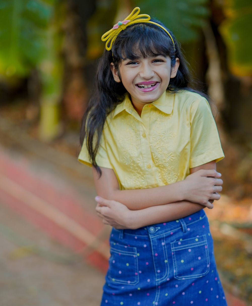 Embroidered Yellow Shirt