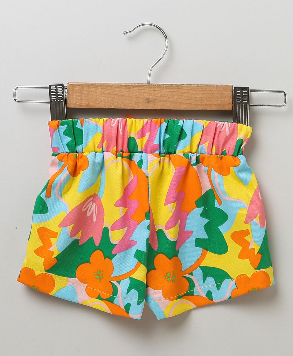 Multicoloured Cotton Twill Shorts