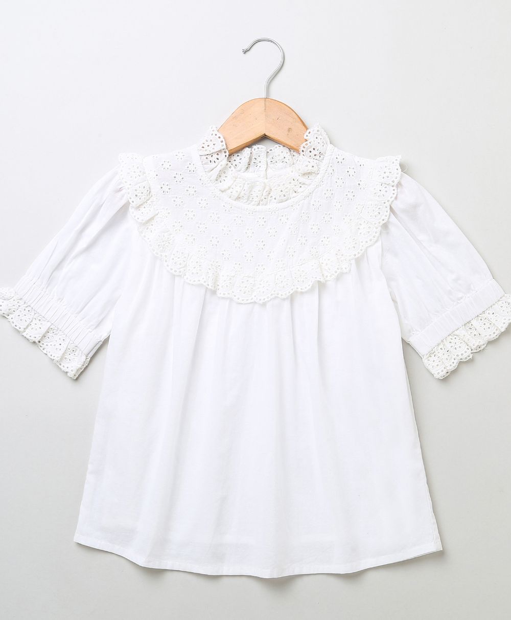 White Ruffled Blouse