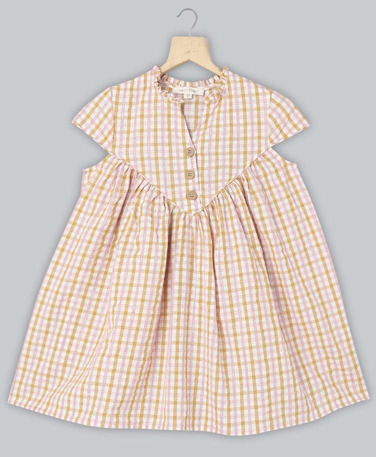 Yarn Dyed Checks Cotton Dress