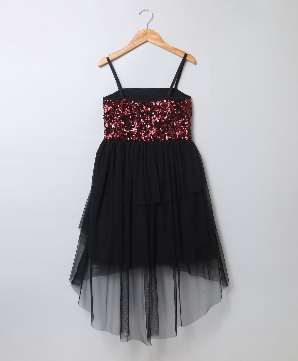 Red Embellished Party Dress