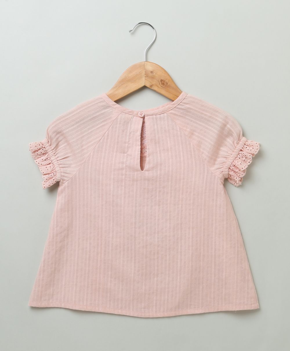 Peach Embroidered Blouse