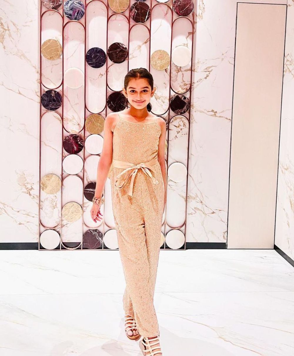 Beige Shimmery Belted Jumpsuit