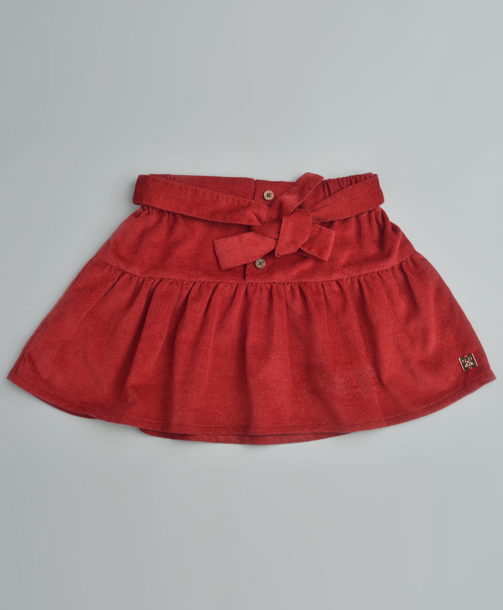 Red Corduroy Skirt