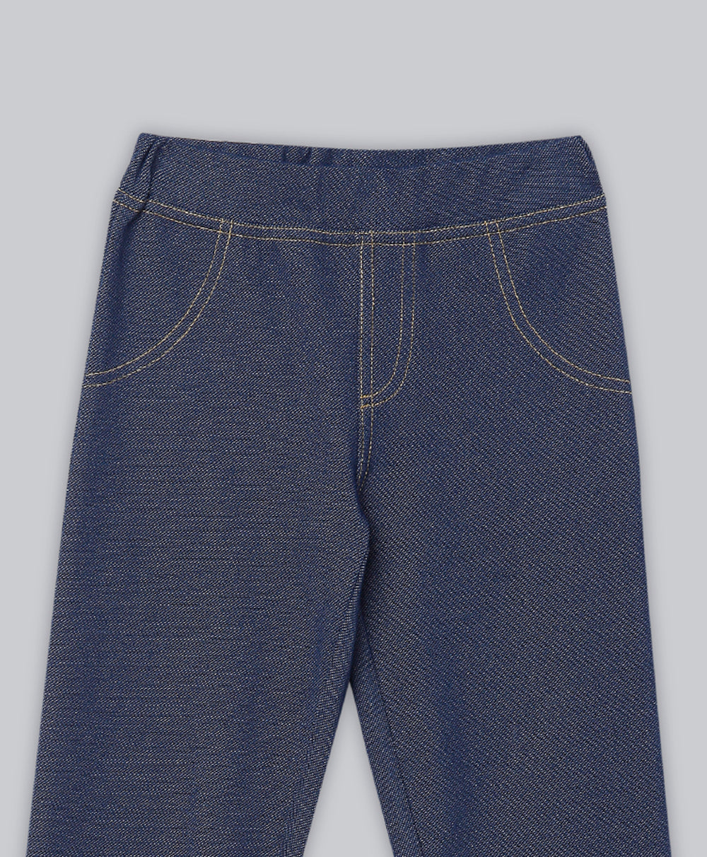 Blue Cotton Leggings