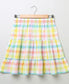 Sleeveless Smocked Checks Top & a Neon Multicoloured Checks Skirt