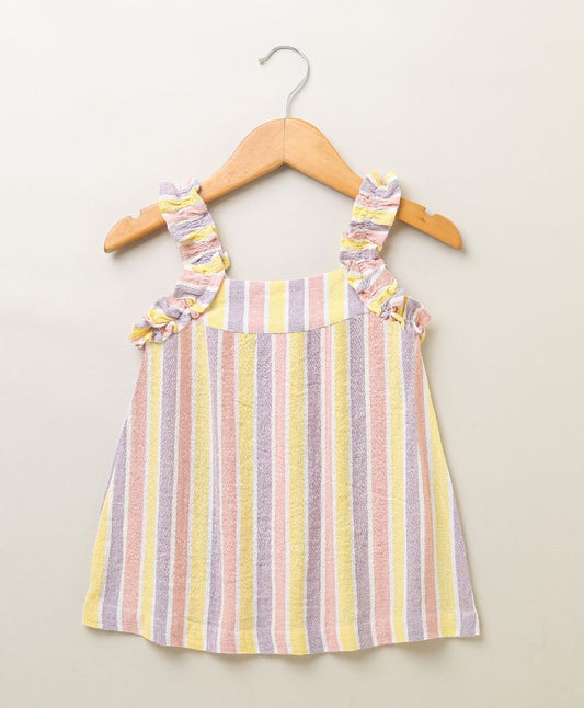 Multicoloured Striped Blouse with a Bloomer