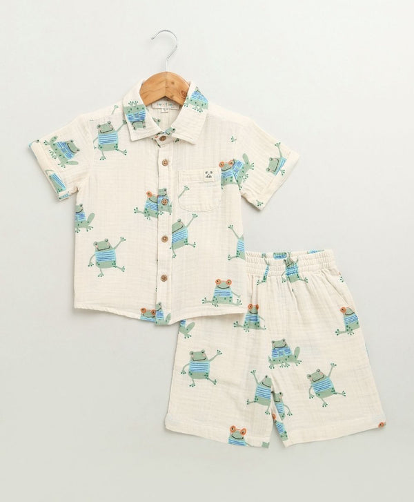 Frog Print Cotton Co-ord Set