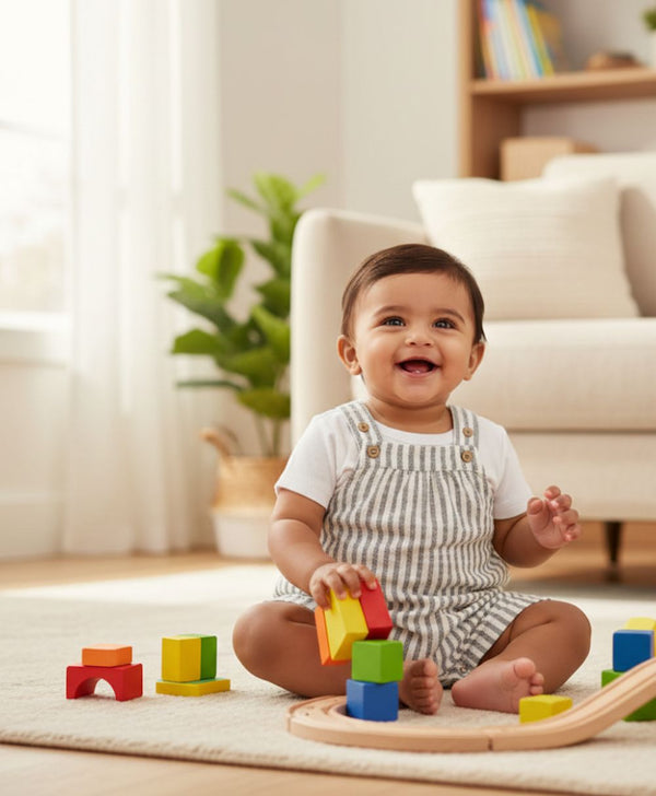 Sweetlime By AS Baby Boys' Little Wanderer Summer Cotton Romper & White T-shirt Set - Grey & White