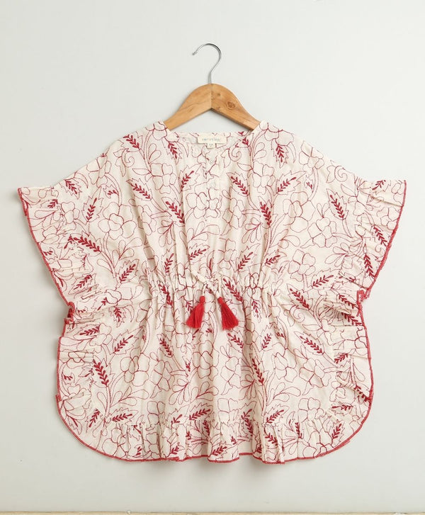 Scarlet Bloom Organic Cotton Kimono Dress