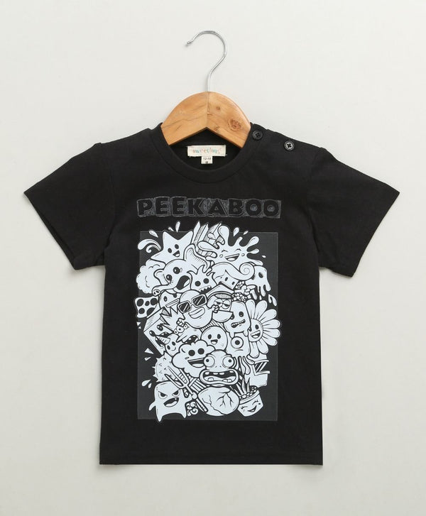 Unisex Peekaboo T-shirt - Black - Streetwear