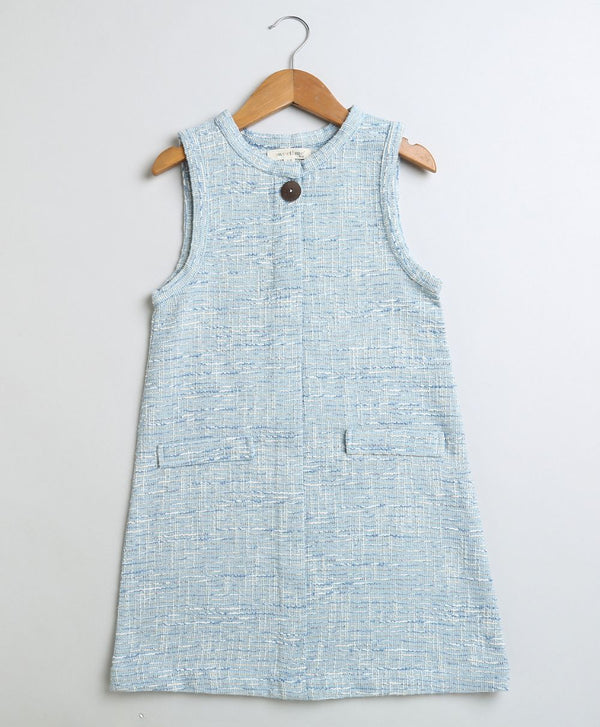 Baby Blue Sleeveless A-line Dress