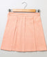 White Ruffled Blouse & Striped Peach Skirt