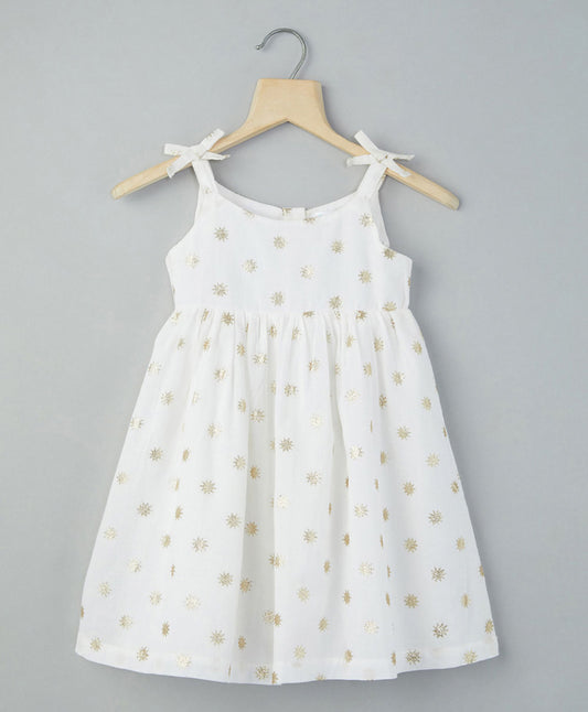 Glitter Print Cotton Dress
