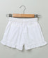 Solid White Organic Cotton Shorts