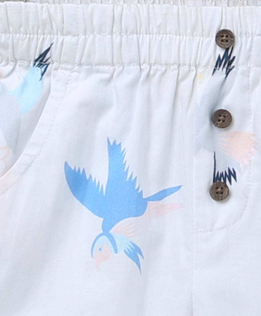 Sparrow Printed Cotton Poplin Shorts