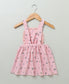 Pink Cotton Waffle Dungaree Dress