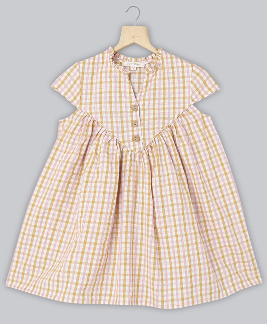 Yarn Dyed Checks Cotton Dress