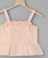 Schiffli Strappy Peplum Organic Cotton Top and 3D Crochet Flower Skirt