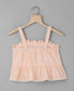 Schiffli Strappy Peplum Organic Cotton Top and 3D Crochet Flower Skirt