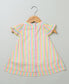 Multicoloured Striped cotton Crepe Dress with a Bloomer