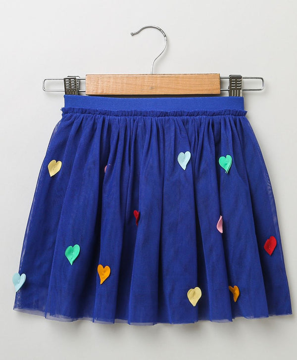 Blue Mesh Tulle Elasticated Skirt