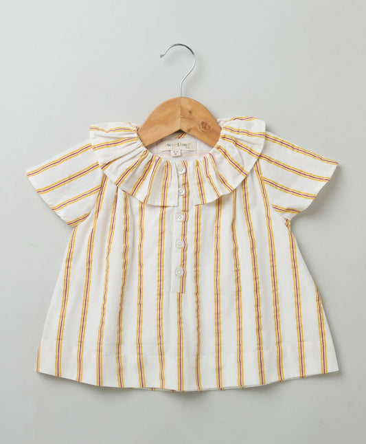 Yellow Striped Dress and Bloomer Coord Set