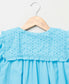 Turquoise Striped Stylish Peter Pan Collar Top