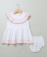 White Ruffle Dress with a Bloomer