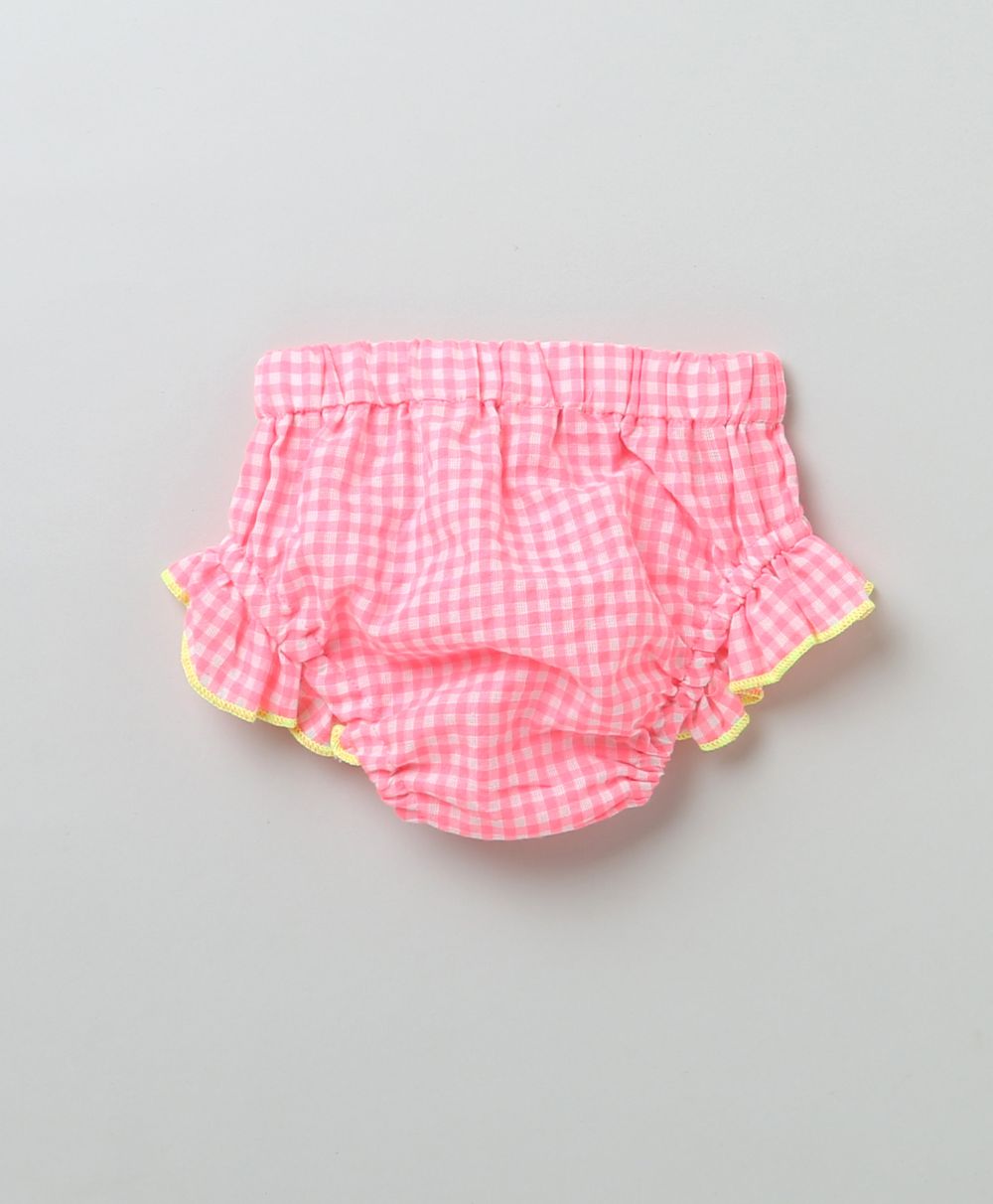 Neon Checks Top with Bloomer Set