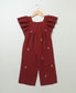 Maroon Ruffled Jumpsuit