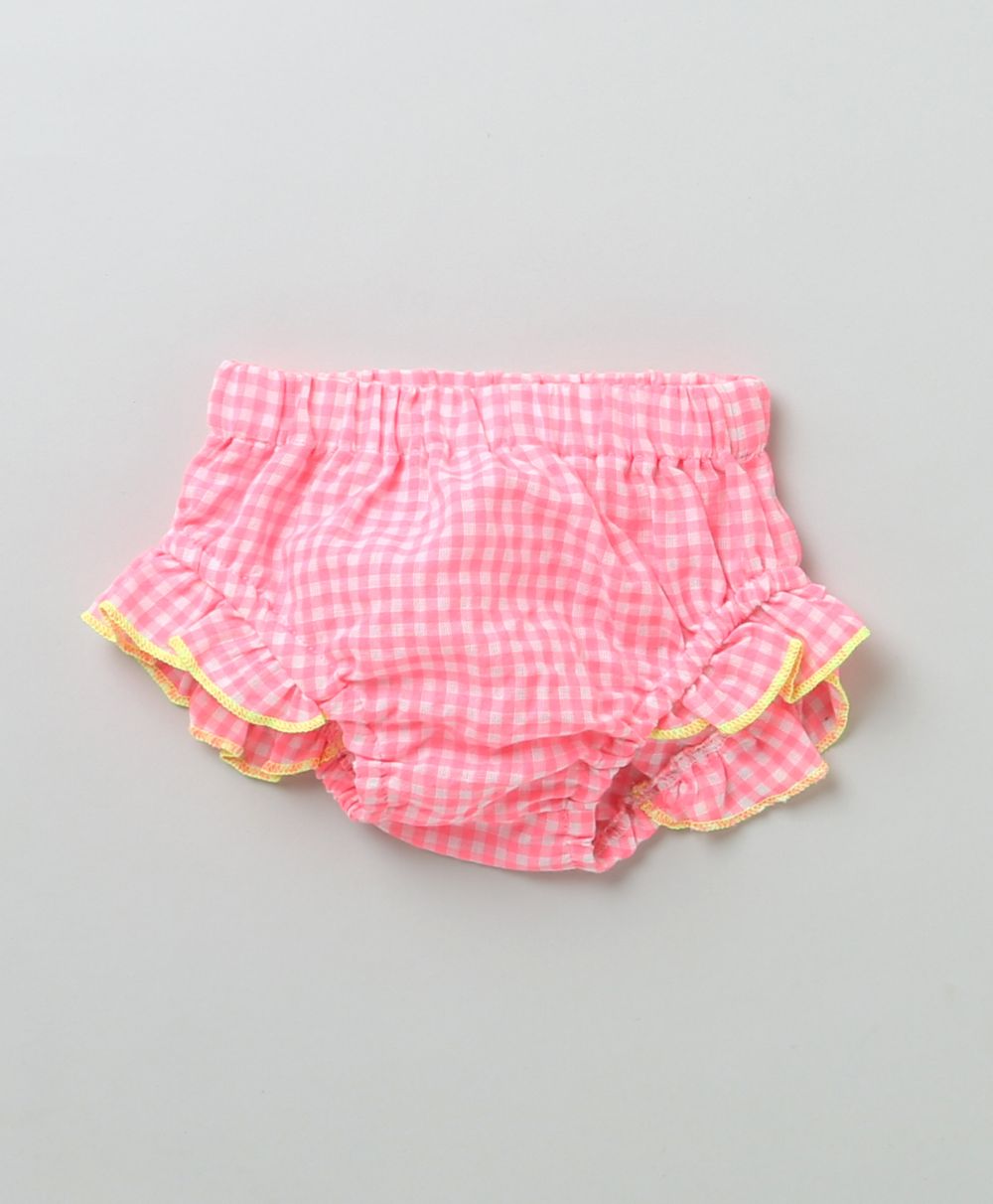 Neon Checks Top with Bloomer Set