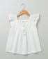 White Flutter Sleeves Organic Cotton Blouse