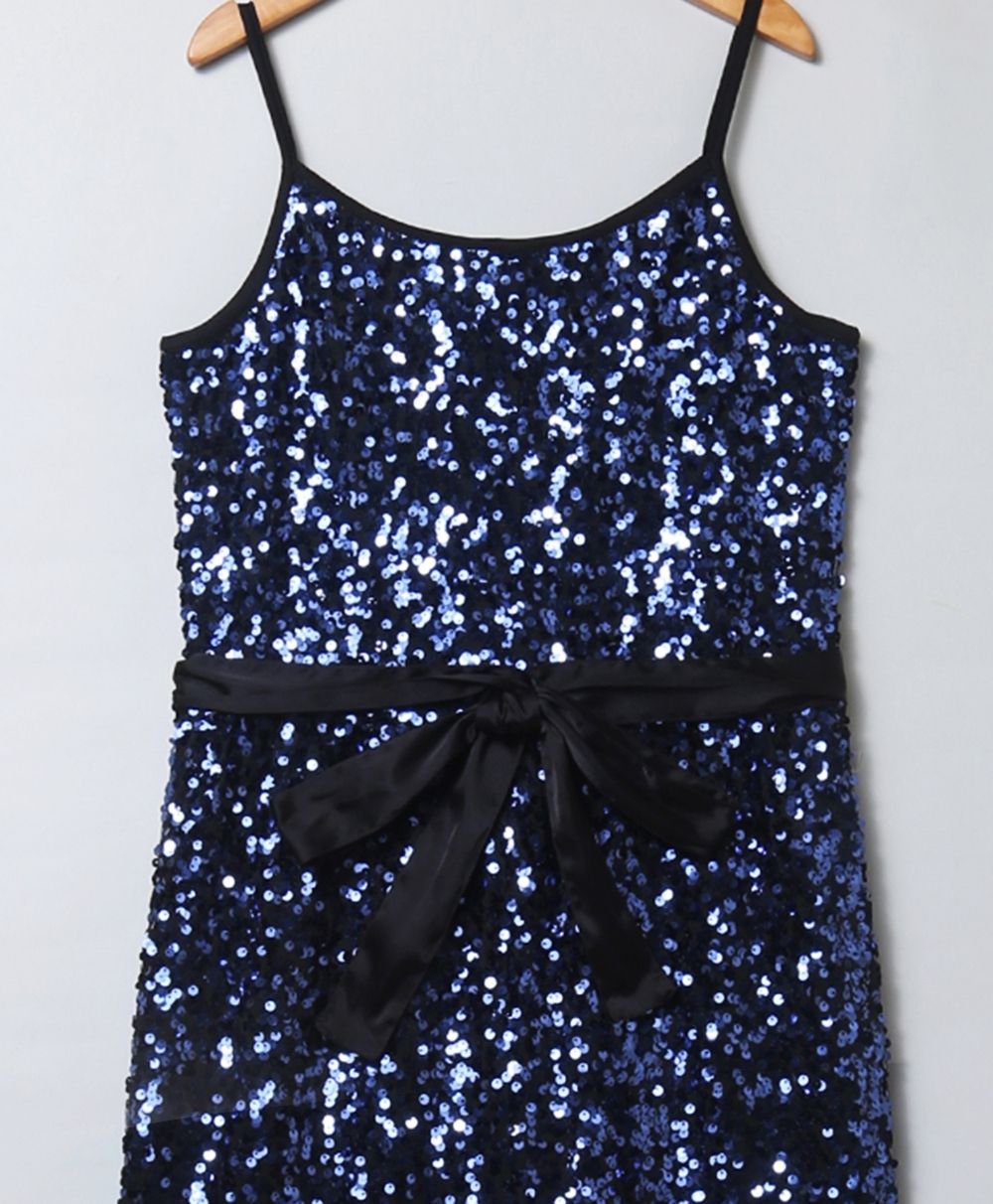 Blue Sparkly Shimmering Sequence Jumpsuit