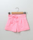 Neon Checks Bow Straps Top and Shorts Set