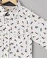 Multicoloured Boat Print Full Sleeves Cotton Shirt