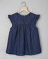 Ruffle at Shoulder Top with Big Bunches of Embroidery