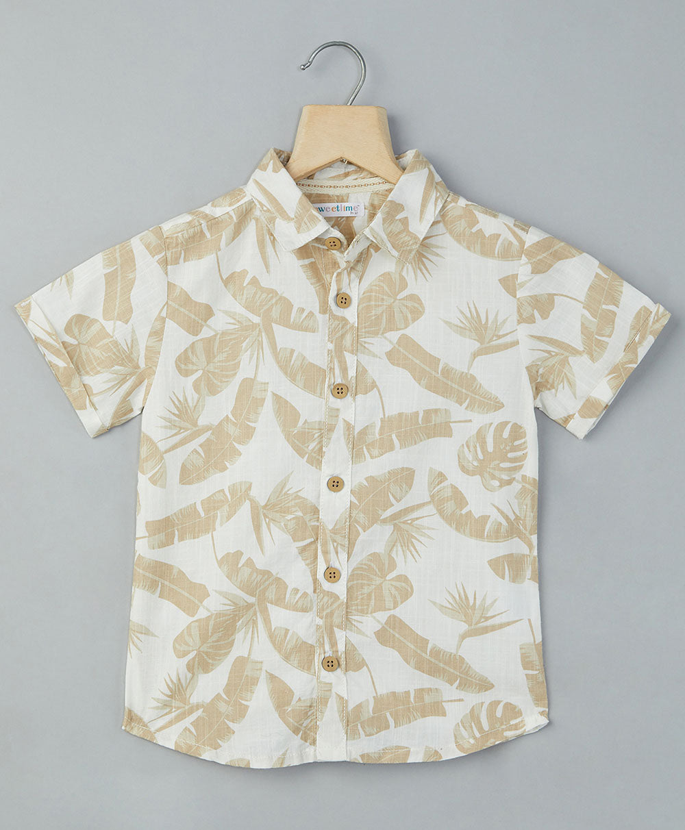 Hawaiiin Slub Cotton Shirt