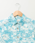 Blue and White Floral Printed Shirt