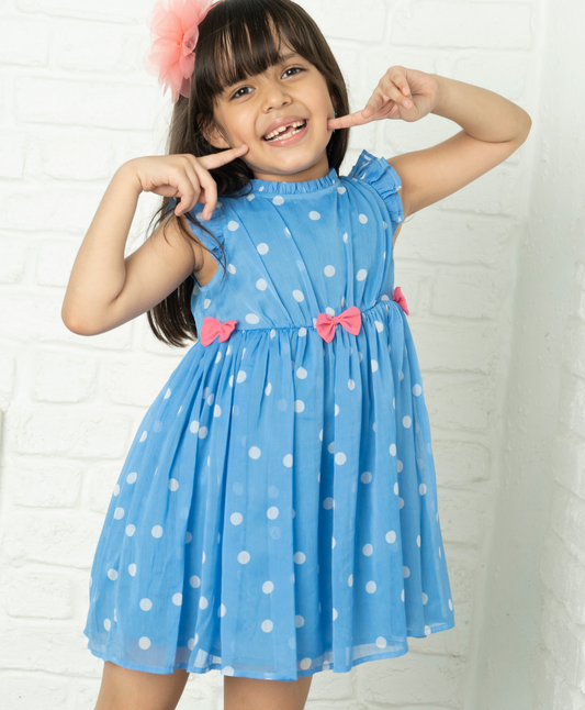 All over Polka Dot Print Dress