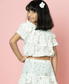 Drop Shoulder Ruffle Sleeves Top and Party Skirt