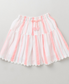 Butterfly Printed Neon Baby Pink Cotton Top with Striped Skirt