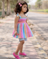 Bright Multicoloured Yarn Dyed Cotton Top