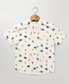 Sea Animals Print Cotton Linen Shirt