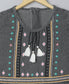 Full Sleeves Embroidery Cotton Denim Dress